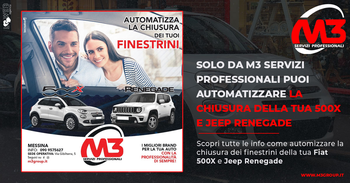 M3 Servizi Professionali automatizza la tua 500x o Jeep Renegade